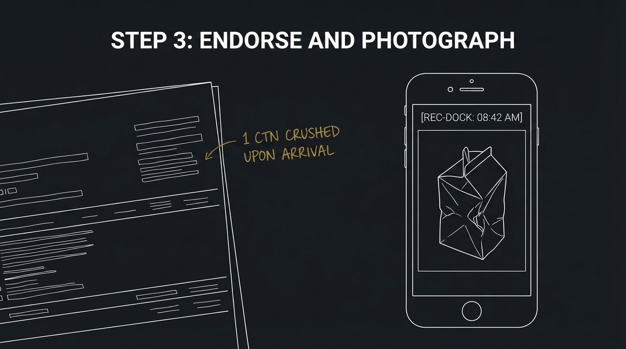 Scene 4: Step 3, endorse and photograph